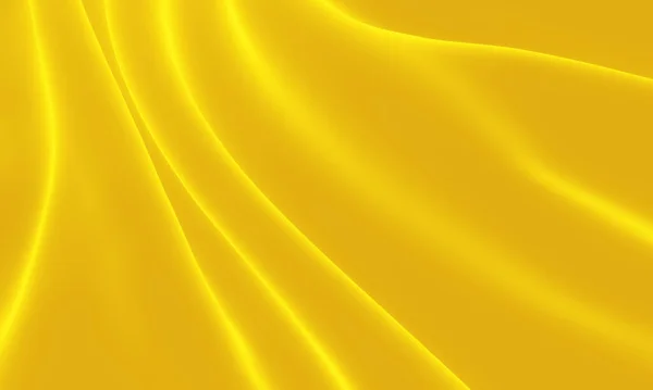 Renderizado Pano Ondulado Amarelo Fundo Onda Abstrato — Fotografia de Stock