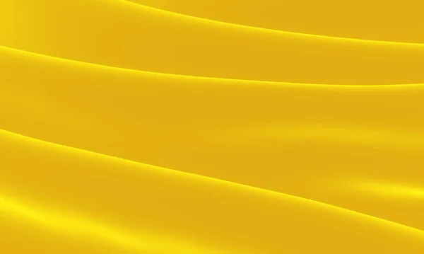 Renderizado Pano Ondulado Amarelo Fundo Onda Abstrato — Fotografia de Stock