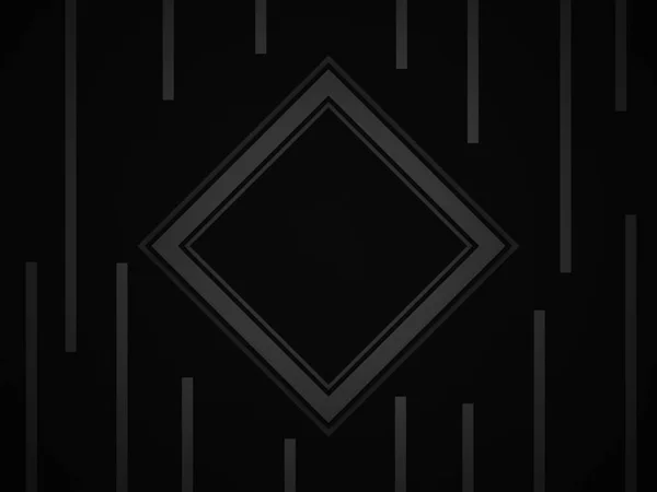 Gerendert Abstrakten Schwarzen Geometrischen Hintergrund — Stockfoto