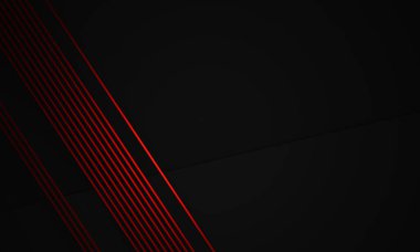 3D oluşturulmuş soyut kırmızı soyutlanmış ve siyah arkaplan.