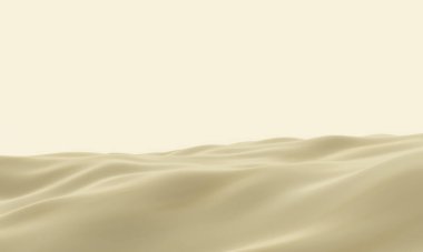 3 boyutlu kahverengi çöl topografisi. Kum tepeciği.