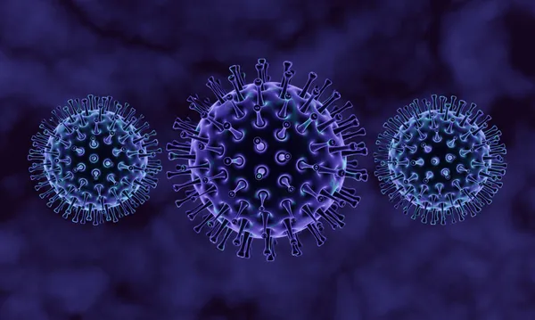 Rendering Pandemia Microscopica Covid Mutazione Virale — Foto Stock