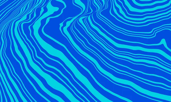 Blå Topografiska Linjer Abstrakt Berg Illustration — Stockfoto