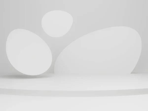 Визуализация Белого Фона Сцены — стоковое фото