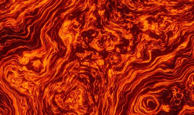 3D soyut lav arkaplanı oluşturuldu. Volkanik magma.