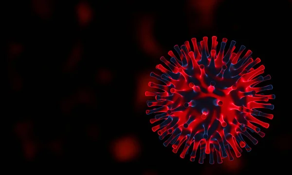 Pandemia Microscopica Covid Resa Mutazione Del Virus Della Corona Rossa — Foto Stock