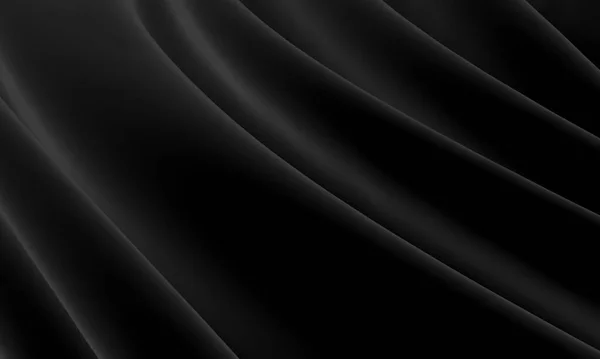 Rendered Abstract Black Wave Background Dark Rippled Cloth — Stock Photo, Image