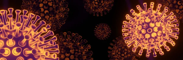 Mikroskopisches Covid19 Virus Omicron Variante Coronavirus Mutation Globale Helthkrise — Stockfoto