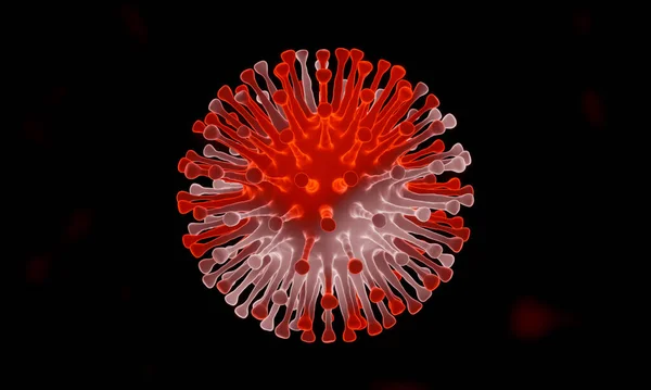 Vírus Microscópico Covid19 Variante Deltacron Mutação Coronavírus Crise Global Saúde — Fotografia de Stock