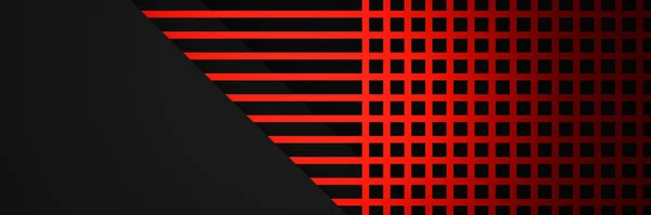 Rendered Abstract Red Stripped Black Background — Stock Photo, Image