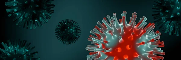Virus Covid19 Microscopico Reso Variante Omicron Mutazione Del Coronavirus Crisi — Foto Stock