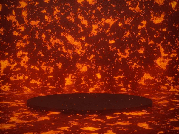 โปเด ยมลาวาภ เขาไฟแบบนามธรรม — ภาพถ่ายสต็อก