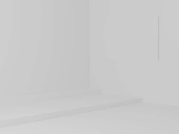 Rendered Geometric Stage White Room Background — 图库照片
