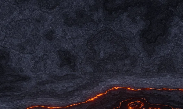Lava Arrefecida Abstrata Renderizada Fundo Rocha Vulcânica — Fotografia de Stock