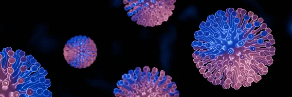 Virus Microscopico Covid19 Variante Deltacron Mutazione Del Coronavirus Crisi Sanitaria — Foto Stock