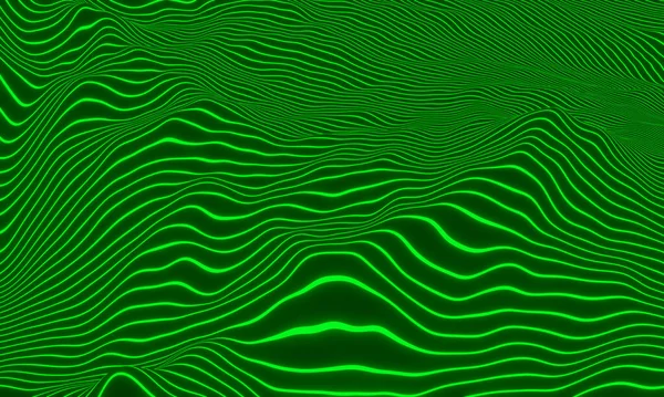 Abstract Green Mountain Contour Lines Topographic Terrain — Photo