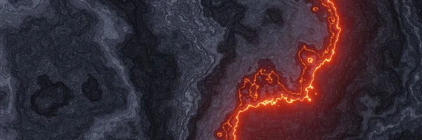 Рендеринг Абстрактного Охлажденного Вулканического Фона Лавы — стоковое фото