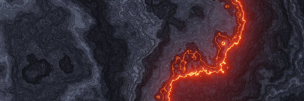 3D rendered abstract cooled volcanic lava background