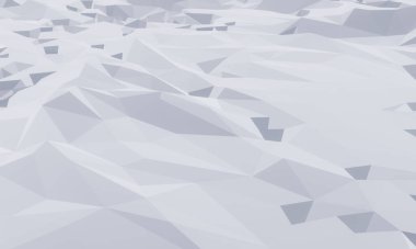 3D düşük çokgen buz dağı. Zarif bir toprak parçası. Buz denizi.