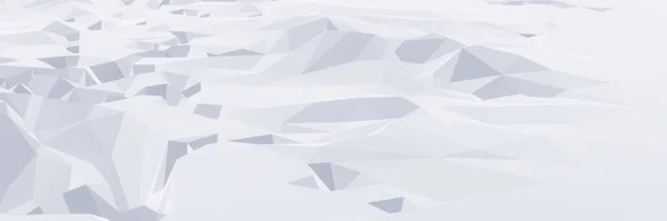3D rendered low polygon ice mountain. Gracial landform. Ice sea.