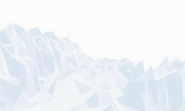 Vykreslená Nízká Polygonová Ledová Hora — Stock fotografie