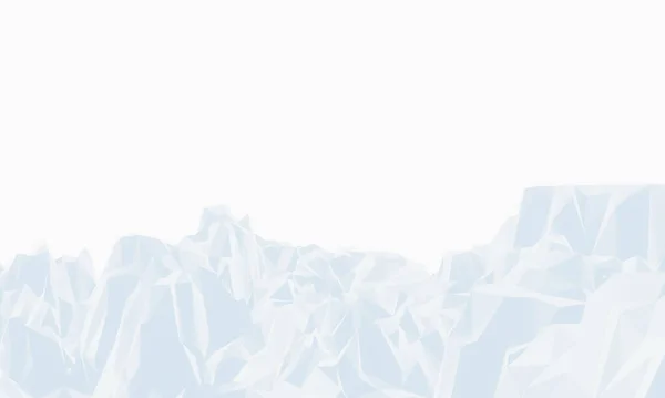 3D rendered low polygon ice mountain.