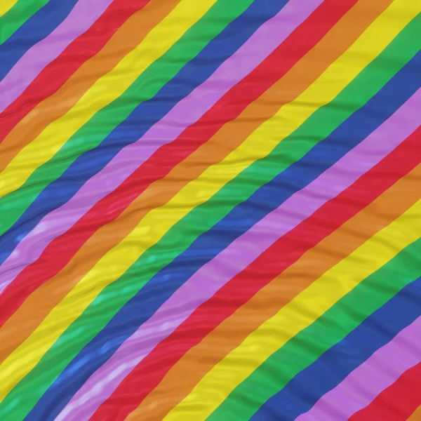 Rendering Wavy Rainbow Color Background — Stok fotoğraf