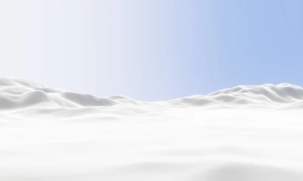 Renderowanie Terenu Snow Białe Zimne Środowisko — Zdjęcie stockowe