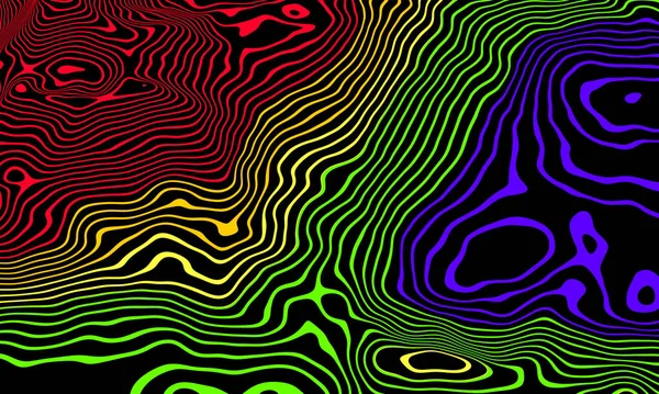 Abstract Gradient Topographic Contour Lines Illustration — Photo