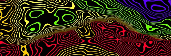 Abstract Gradient Topographic Contour Lines Illustration — Photo