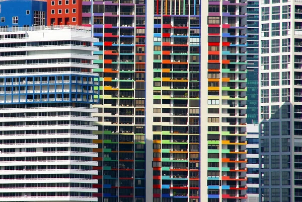 Colorful Building Condominium Miami Beach Florida — Stock Photo, Image