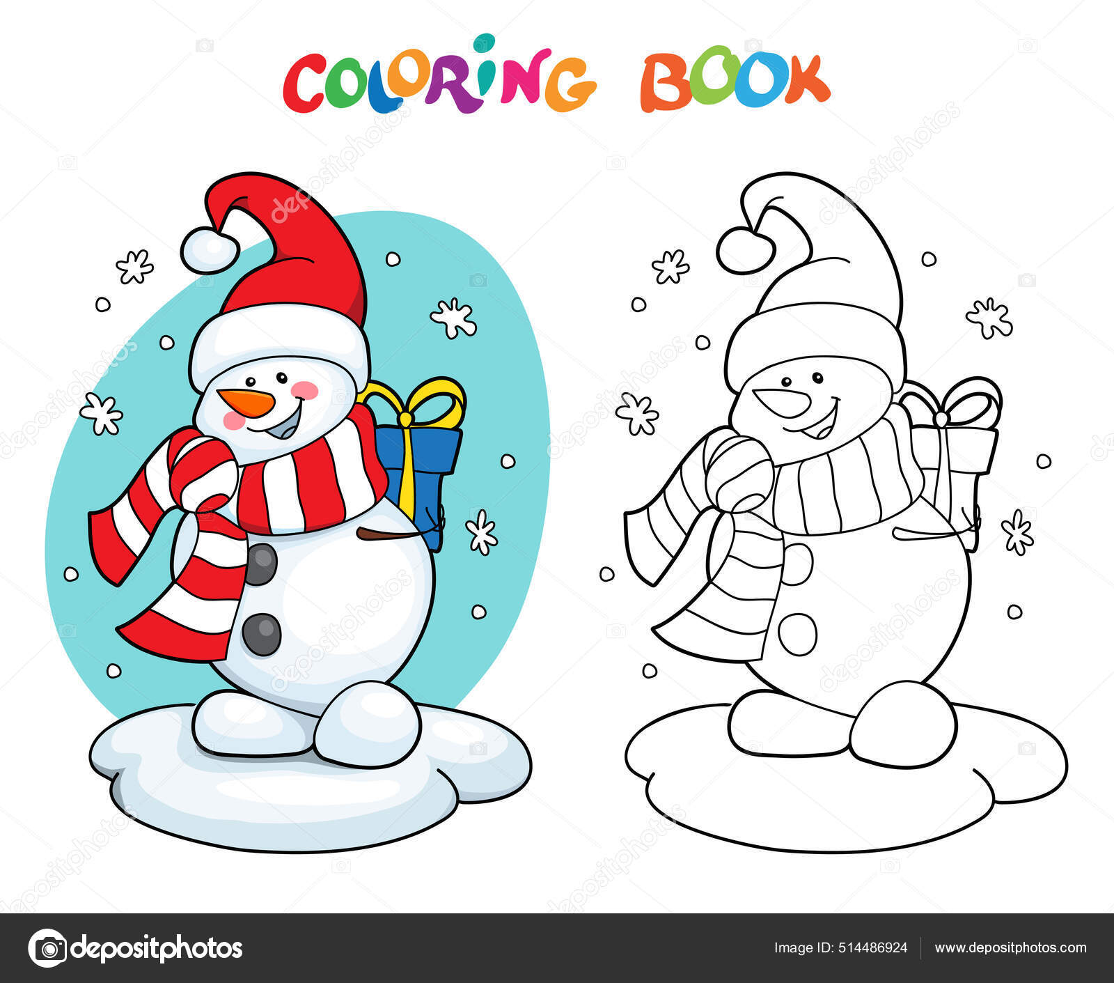 Livro De Colorir, Conjunto De Crianças De Desenhos Animados Bonitos, Jogos  De Inverno E Entretenimento. Vector Isolado Em Um Fundo Branco. Royalty  Free SVG, Cliparts, Vetores, e Ilustrações Stock. Image 177560593