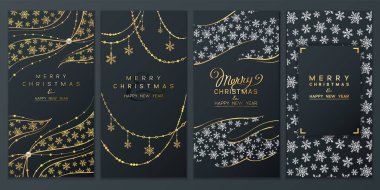 Noel posteri. Noel ağacı dalları olan Noel kartlarının taşıyıcısı.