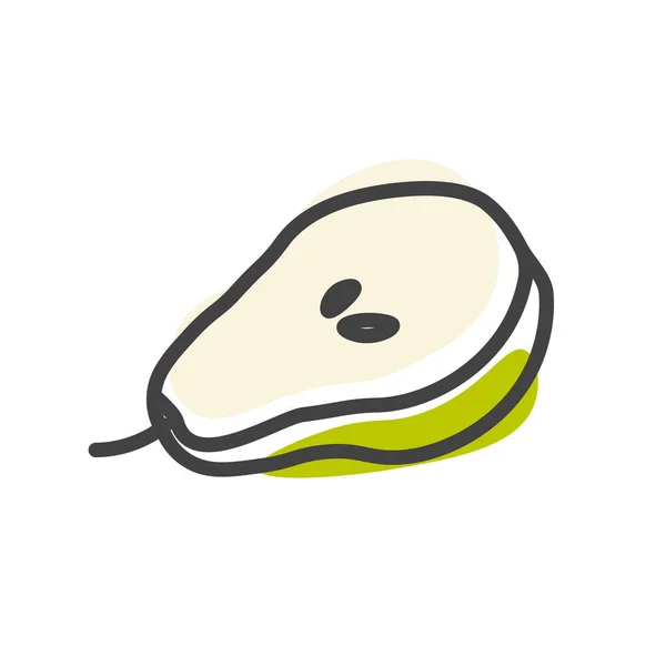 Armut Doğrusal Simgesi Meyve Sembolü Logo Konsepti Vektör Illüstrasyonu Beyaz — Stok Vektör