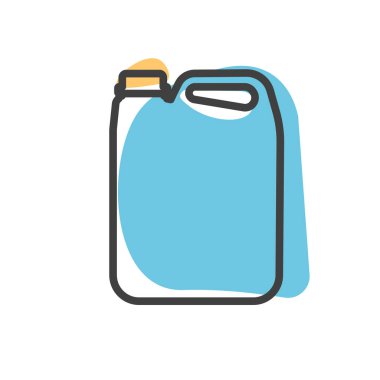 Detergent bottle linear icon. Washing gel. Template of cleaning supplies. Isolated vector illustration.