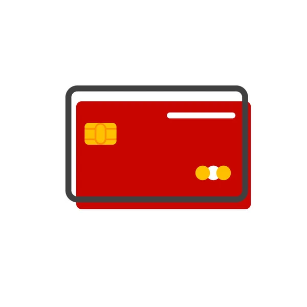 Credit Debit Card Template Vector Linear Icon Online Payment Cash — Vector de stock