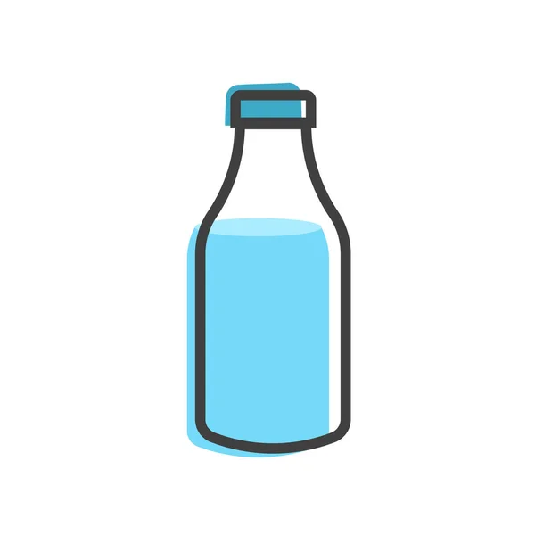 Water Bottle Linear Icon Vector Illustration Isolated White Background — Stock Vector