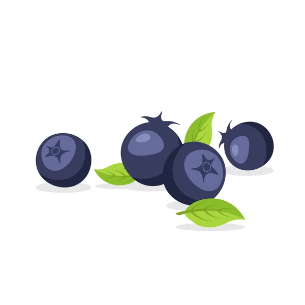 Kartun Blueberry Ikon Berry Konsep Makanan Sehat Ilustrasi Vektor Diisolasi - Stok Vektor