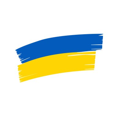 Ukrayna 'da savaş yok. Ukrayna için dua et. Ukrayna bayrağı renkleri. Saldırganlık ve askeri saldırı. Savaş bayrağını durdurun. Ukrayna 'yı Rusya' dan kurtar. Vektör illüstrasyonu beyaz arkaplanda izole edildi.