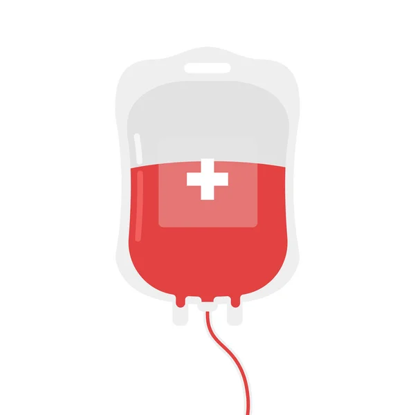Blutspendebeutel Weltblutspendertag Vektor Illustration Isoliert Auf Rosa Hintergrund — Stockvektor