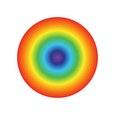 Yuvarlak renk spektrum çubuğu. Farklı doygunluktaki çember eğimleri. Bilgisel. Vektör illüstrasyonu beyaz arkaplanda izole edildi