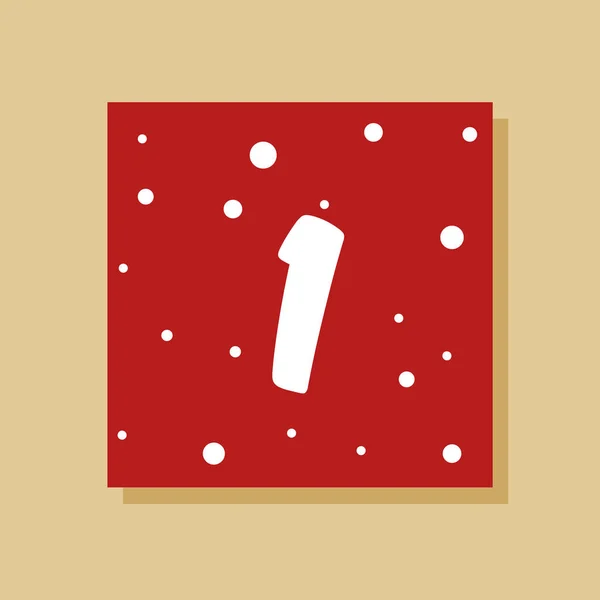 Векторный Рождественский Календарь Плакат Зимних Праздников Датой Декабря Симпатичное Украшение — стоковый вектор