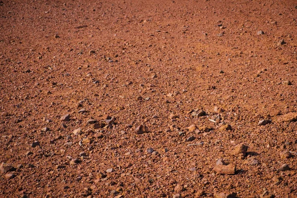 Roter Sand Und Vulkanische Steine Nahaufnahme Des Bodens Der Kanaren — Stockfoto