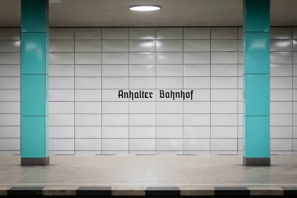 Berlin Tyskland April 2022 Tomma Bahn Tågstation Anhalter Bahnhof Berlin — Stockfoto