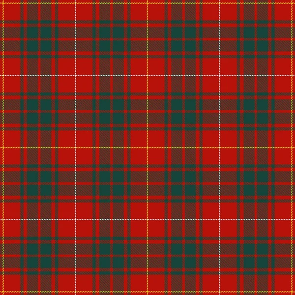 Rojo Extremo Verde Amarillo Tartan Plaid Scottish Seamless Pattern Textura — Vector de stock