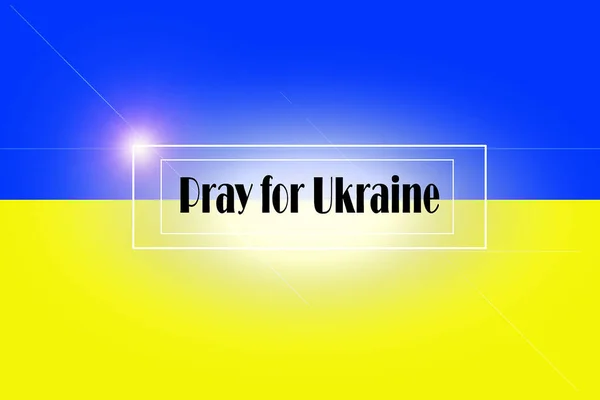 Ore pela Ucrânia, Ucrânia bandeira orando ilustração conceito. Ore pela paz na Ucrânia e salve a Ucrânia — Fotografia de Stock