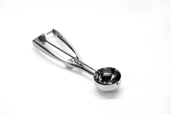 Ice Cream Scoop Isolated White Background Stainless Steel Ices Cream — Stock fotografie