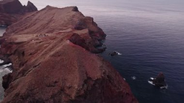 Ponta Sao Lourenco, Madeira 'da gün batımı,