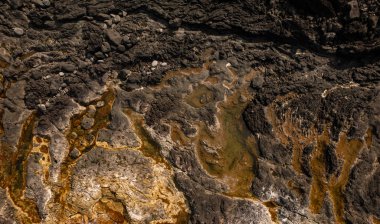 Rocky volcanic surface in highlands