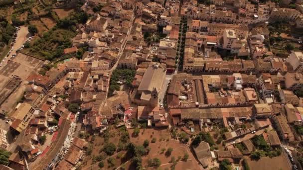 Drone vista de la ciudad española de Mallorca — Vídeos de Stock